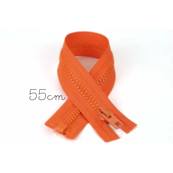 Garantierte Lieferung 1x55cm Reißverschluss - Teilbar - Hochwertig - Opti - Orange (0693)
