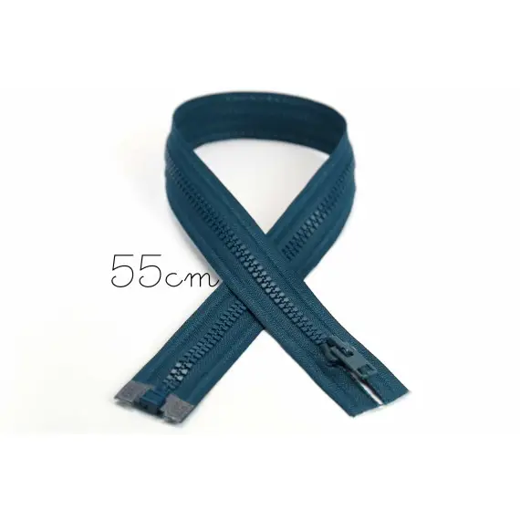 1x55cm Reißverschluss - Teilbar - Hochwertig - Opti - Petrolblau Dunkel (0300) Neu Im Sortiment