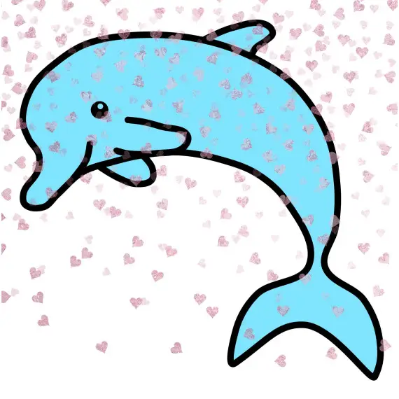 Schneller Versand Delfin Delphin Plotterdatei + Applikationsvorlage DXF SVG PDF