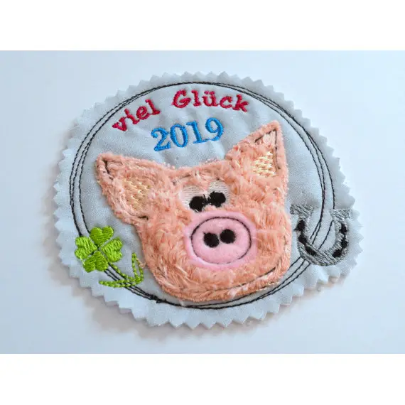 Mega-Angebot Stickdatei Schweinchen 3er SET 10x10cm Rahmen