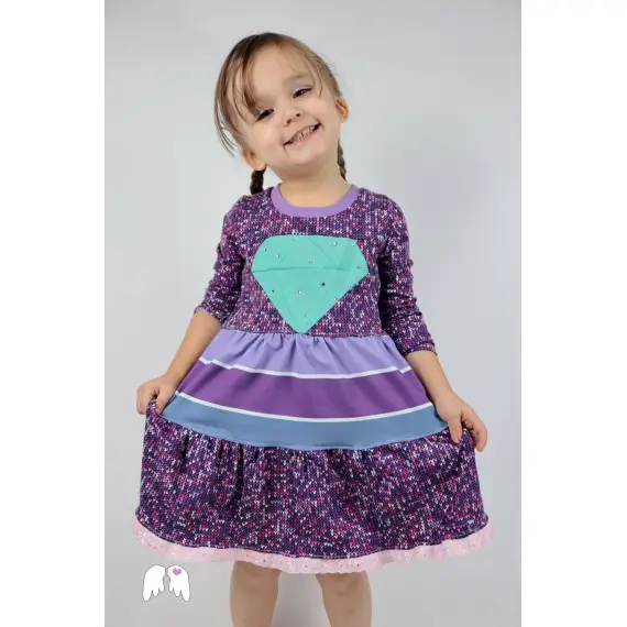 Preisreduziert eBook - Diamond DRESS Kleid mit Diamanten-Unterteilung Gr. 86 - 164 Schnittmuster