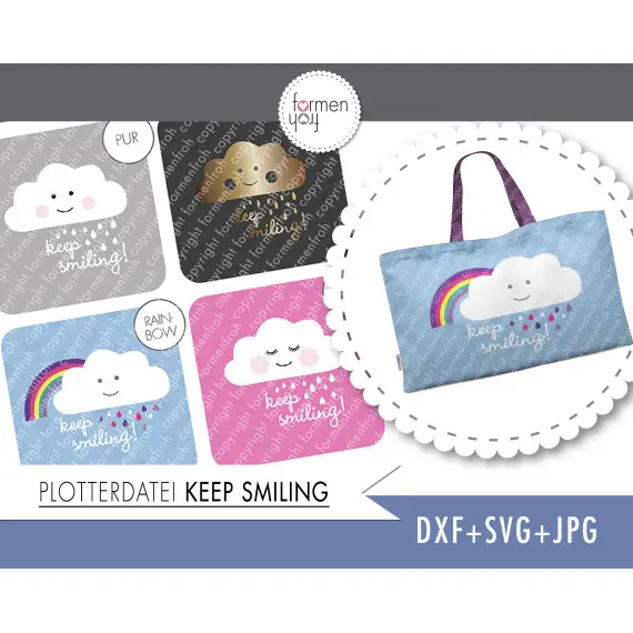 Top-Angebot Plotterdatei "Keep Smiling" von formenfroh