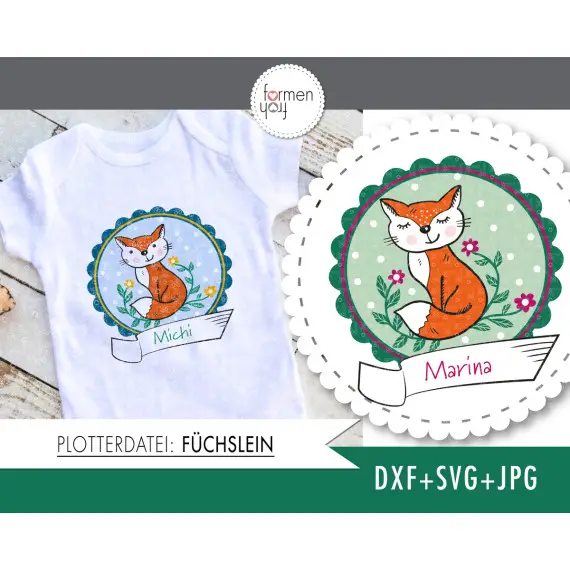 Neue Ware Liebes FÜCHSLEIN - Plotterdatei von formenfroh - viele Varianten - handgezeichnet