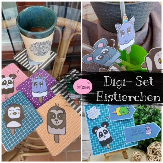 Begrenztes Angebot Digistamp+ Digipaper Set Eistierchen