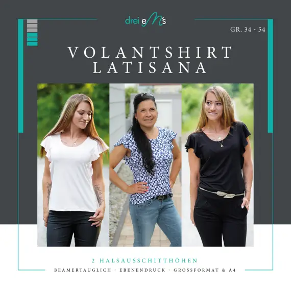 Schneller Versand Ebook VOLANT Shirt LATISANA 34-54