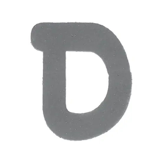 Highlight Applikation - Zum Aufbügeln - Reflex Buchstaben - D