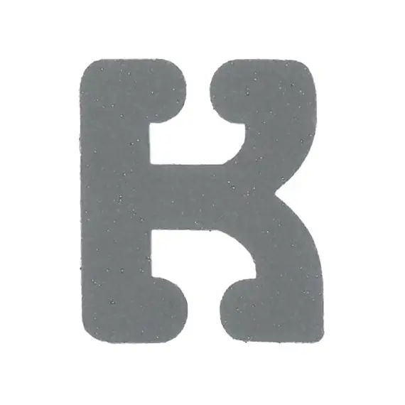 Applikation - Zum Aufbügeln - Reflex Buchstaben - K Highlight