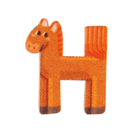 Applikation - Zum Aufbügeln - Tiere - Buchstabe - H Markenware