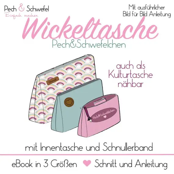 Neu E-Book Wickeltasche Pech&Schwefelchenin 3 Größen von Pech&Schwefel