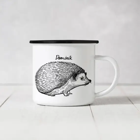 Heißes Angebot Emaille Becher - Waldtiere - Igel