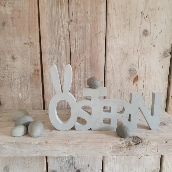 Schnäppchen Silikon - Gießform - Ostern - Schriftzug - mit Hasenohren - vielfältig nutzbar
