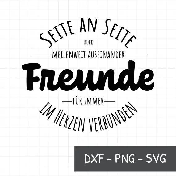 Seite an Seite für immer Freunde - Plotterdatei by Sandra Bredtmann Sichere Zahlung