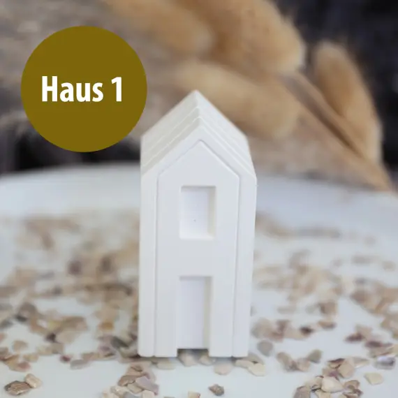 Neu Silikon - Gießform - Häuser - Streifendesign - Dekohäuser - schmal - Haus 1 - vielfältig nutzbar