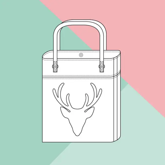 Preiswert Pattern Carrying Bag Deer