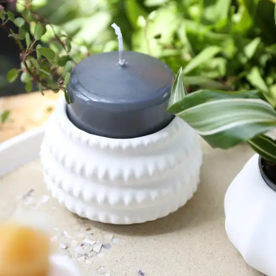 Silikon - Gießform - Gemusterter Teelichtbecher - Nr. 1 - Teelichthalter - Mini Blumentopf - vielfältig nutzbar Neue Kollektion