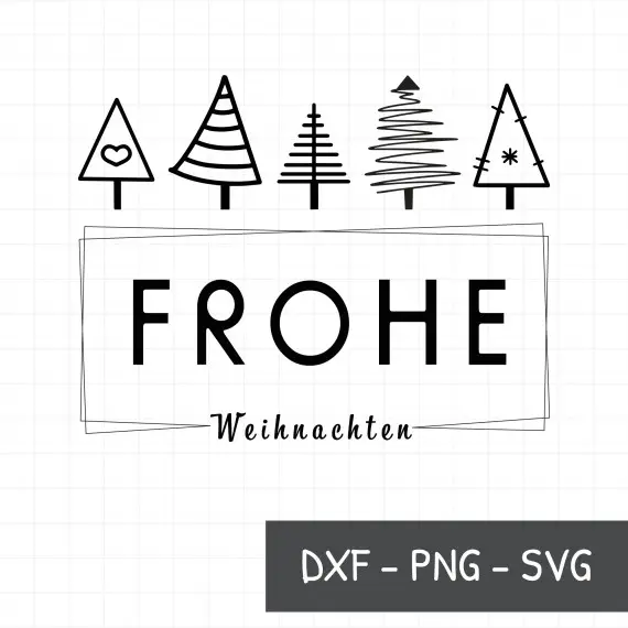Frohe Weihnachten Kasten - Plotterdatei by Sandra Bredtmann Markenware