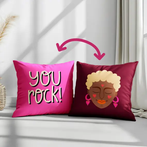 Saisonangebot Genähtes Kissen inkl. Inlet - You Rock - Hamburger Liebe - Mein Hanseherz