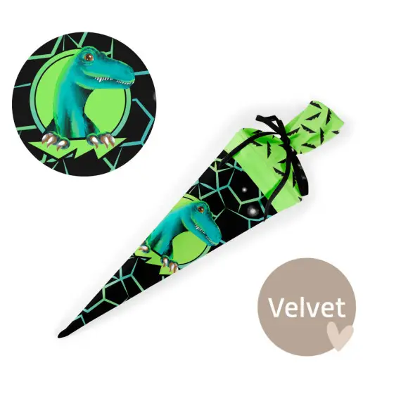 Heißes Angebot DIY-Nähset Schultüte - GESCHWISTERTÜTE - Minty Dinosaur Myles - Velvet - abby and amy