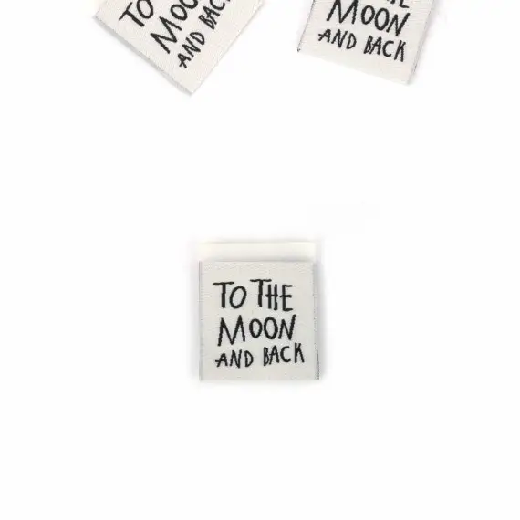 Nur Heute 1 Label - TO THE MOON AND BACK - Creme - Katzengold Designs