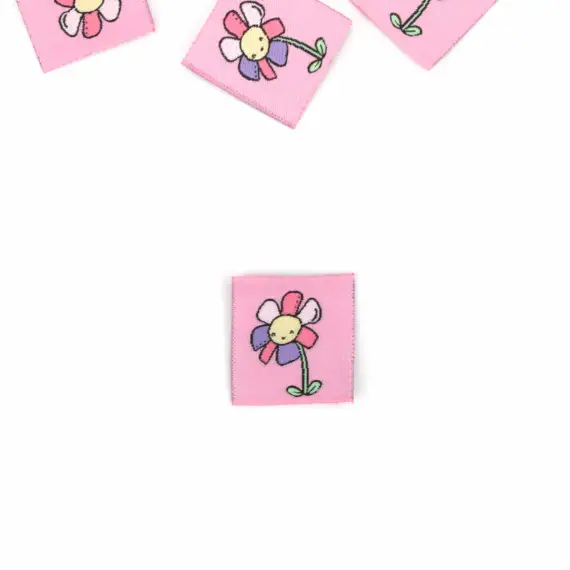 1 Label - Blume - Rosa - Katzengold Design Preisreduziert