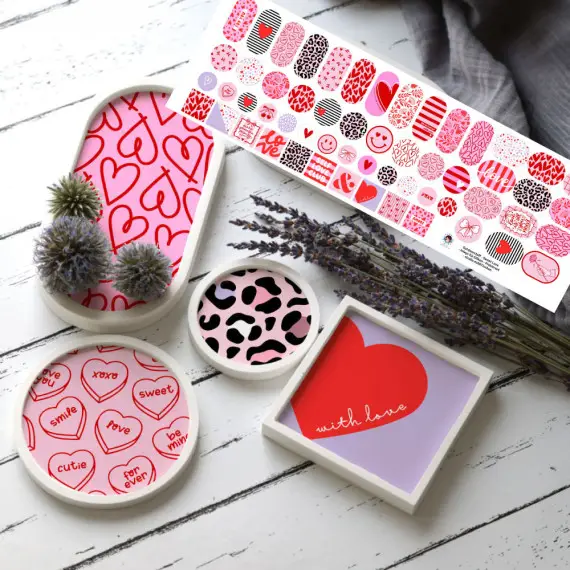 Outdoorstoff - Sweet Love - Inlays für Silikon - Probierset - studio.mARTinchen - abby and amy Bestseller