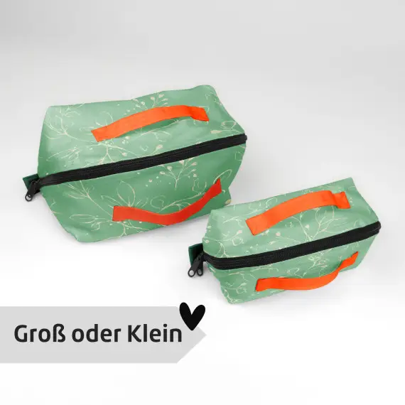 Saisonangebot DIY-Nähset - Kosmetiktasche - Binz - Eukalyptus Mix - GRÖSSENAUSWAHL - abby and amy