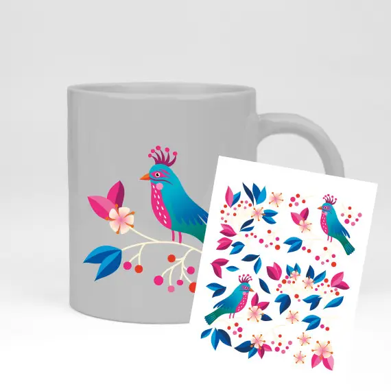 Geprüft Rub-On Sticker - Spring Birds - Hamburger Liebe - Tante Henni Rubon - vielfältig nutzbar