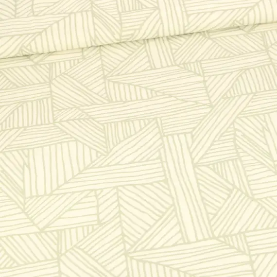 Jersey - Abstract Flair - Formen - Ecru - Bio Qualität - abby and me Garantierte Lieferung
