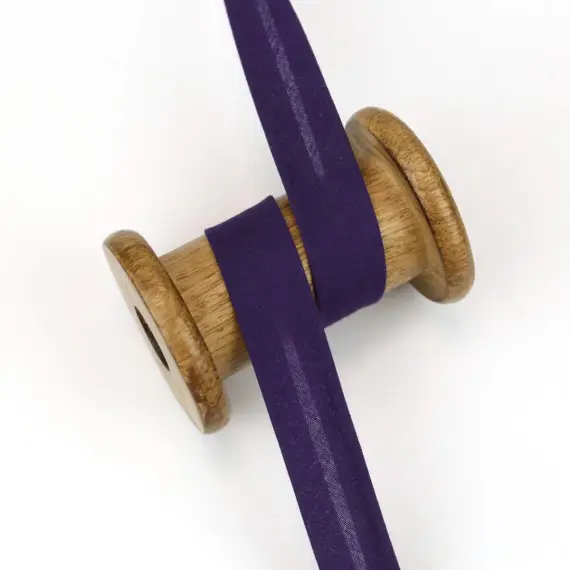 Geprüft 1 Meter Schrägband - Baumwolle - Uni - 20mm - Lila