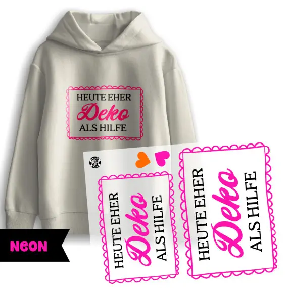 Markenprodukt Onkel Bo's Neon Bügelbilder - DIN A4 - Heute eher Deko als Hilfe